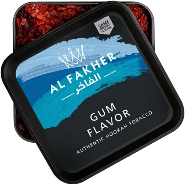 Al Fakher Gum hookah tobacco package, isolated without background