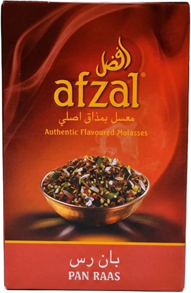 Afzal Pan Raas hookah tobacco package, isolated without background